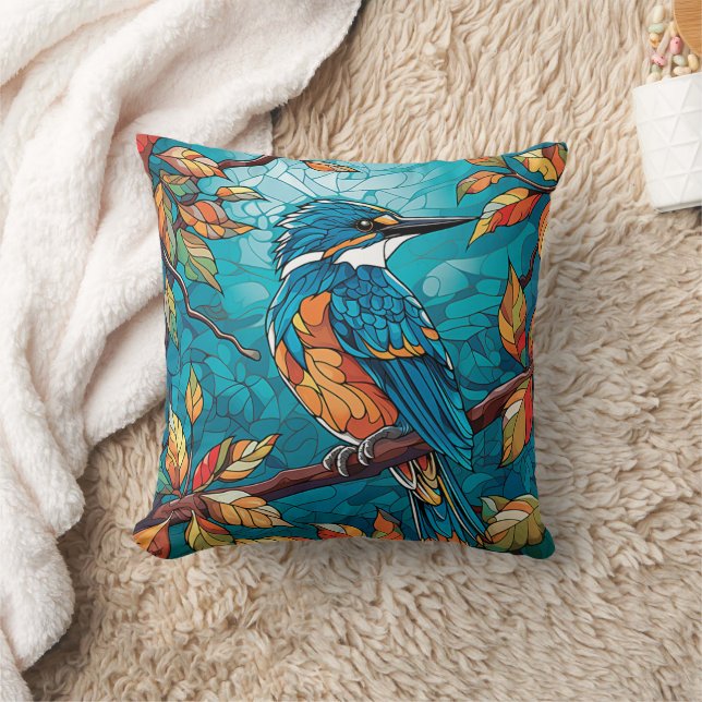 Autumn Kingfisher Dekorativ kudde (Filt)