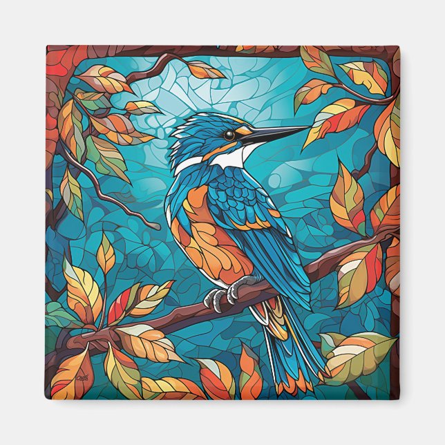 Autumn Kingfisher Magnet (Framsidan)