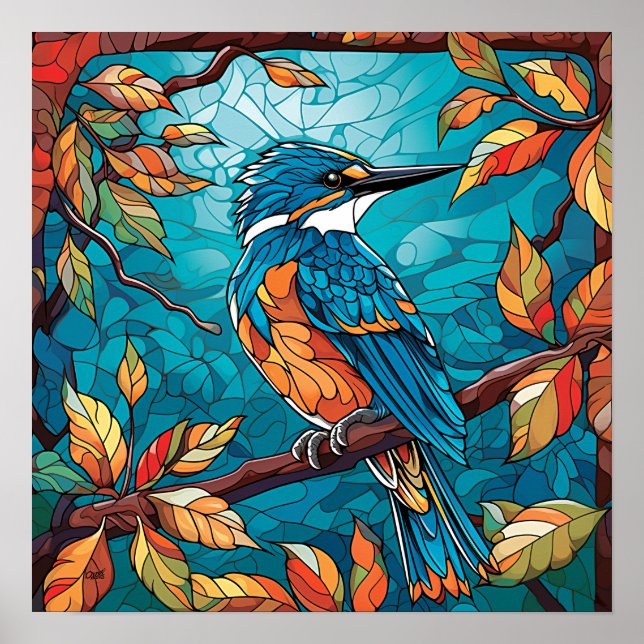 Autumn Kingfisher Poster (Framsidan)