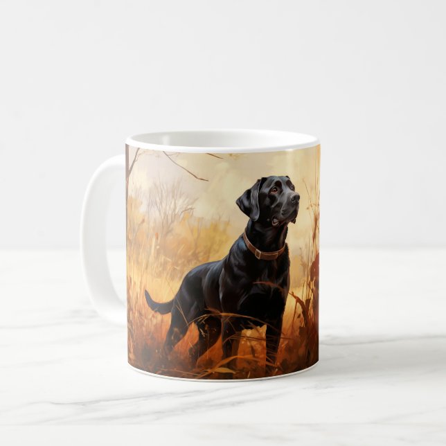 Autumn Labrador-hämtning Kaffemugg (Framsida vänster)