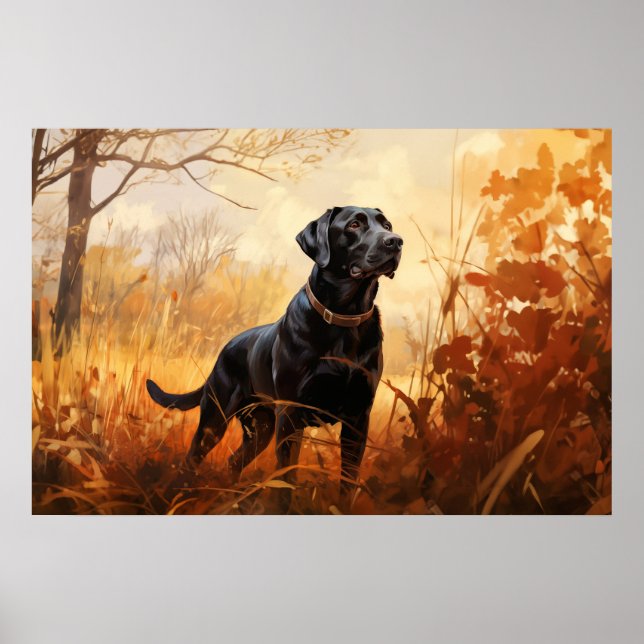 Autumn Labrador Poster (Framsidan)