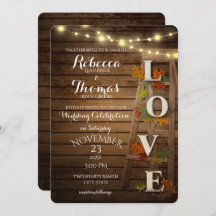 Autumn Ladder och Löv Kärlek Bröllop