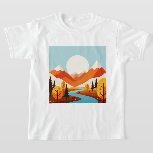 Autumn landscape t shirt (Laydown)