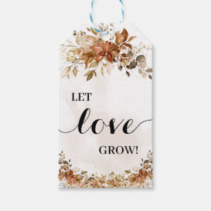Autumn Låt Kärlek grow Plant Gift Fall Eucalyptus Presentetikett