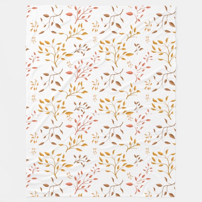 Autumn Leaf Cascade – Cozy Fleece Blanket (Framsidan)