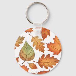 Autumn Leaf Seamless Nyckelring