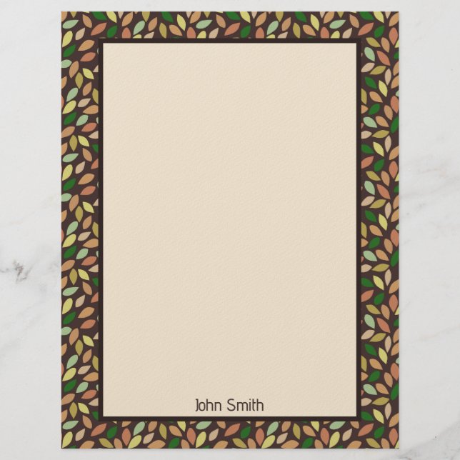 Autumn Leaf Shapes Stationery Paper Brevhuvud (Framsida)