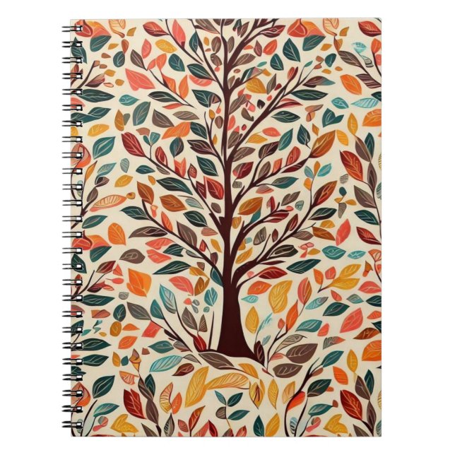 AUTUMN LEAF TREE DESIGN ANTECKNINGSBOK (Framsidan)