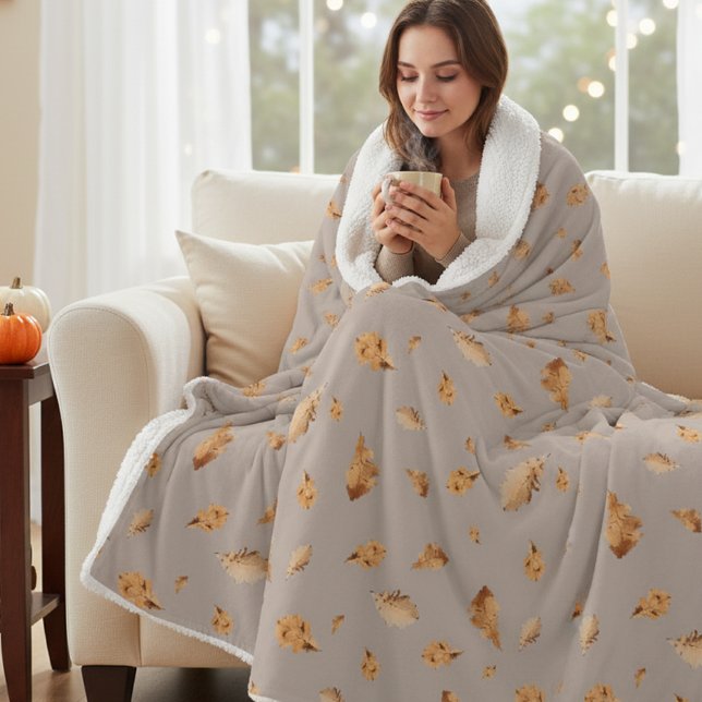 Autumn Leaves Blanket - Cozy Throw for Fall Decor Fleecefilt (Skapare uppladdad)