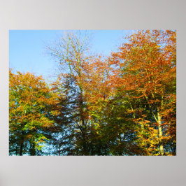 Autumn Leaves & Blue Skies - Personalised Poster