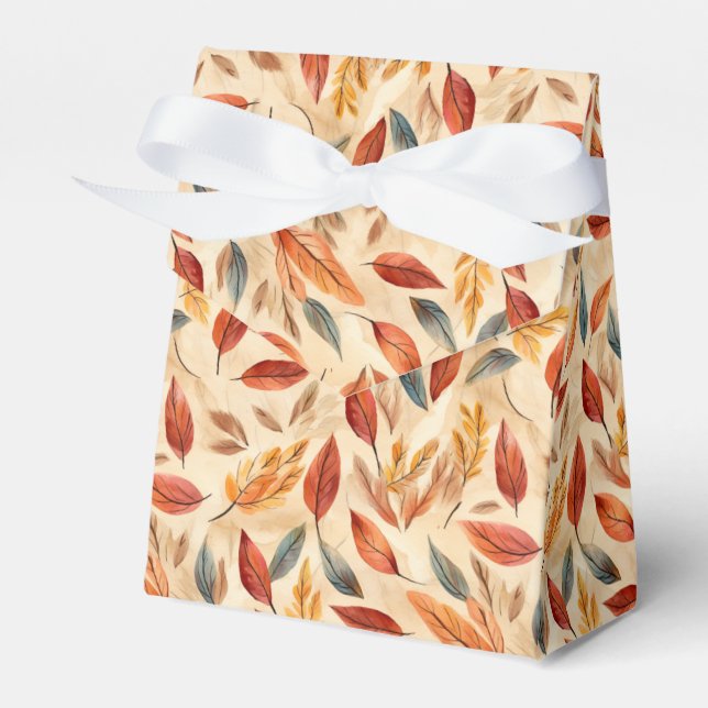 Autumn Leaves Favor Gift Box Presentaskar (Framsidan Sidan)