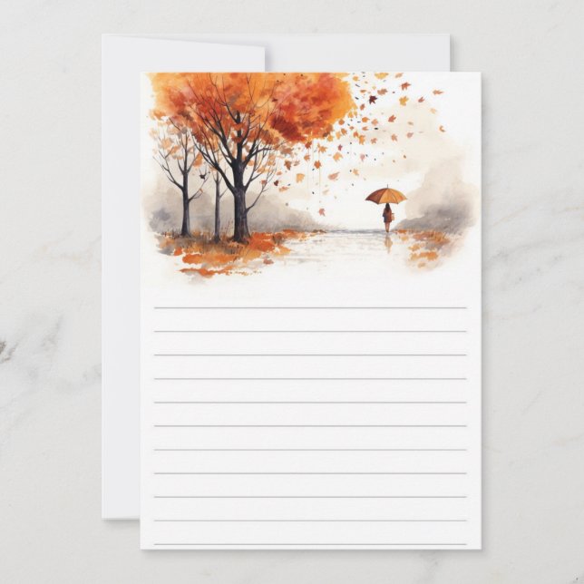 Autumn Leaves Hardcover Notebook | Fall Forest Jou Inbjudningar (Framsida)