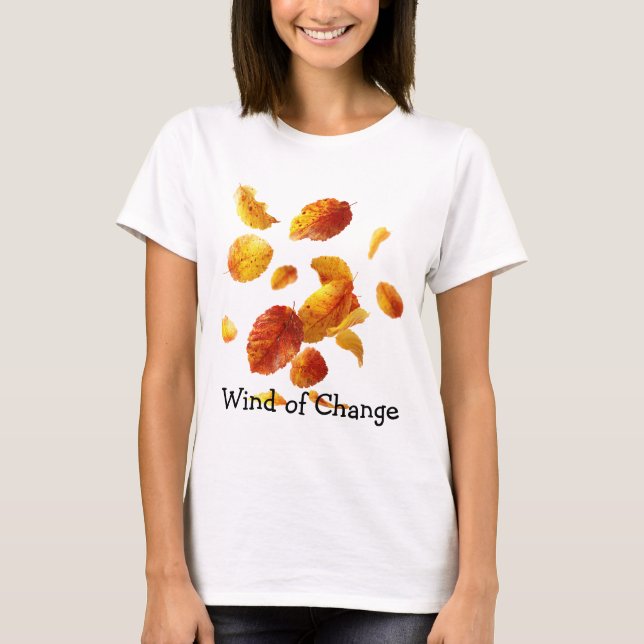 Autumn Leaves in Flight T Shirt (Framsida)