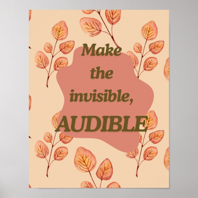 Autumn Leaves Inspirational Quote Wall Art Decor Poster (Framsidan)