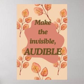 Autumn Leaves Inspirational Quote Wall Art Decor Poster