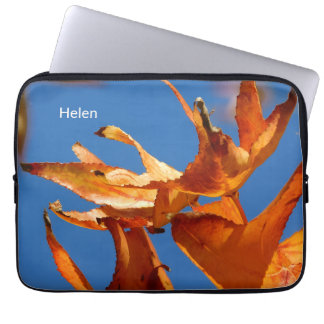 Autumn Leaves Tech Bag – Add Your Name Laptop Fodral