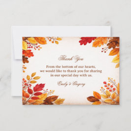 Autumn Leaves Warm Botanical Tack Kort