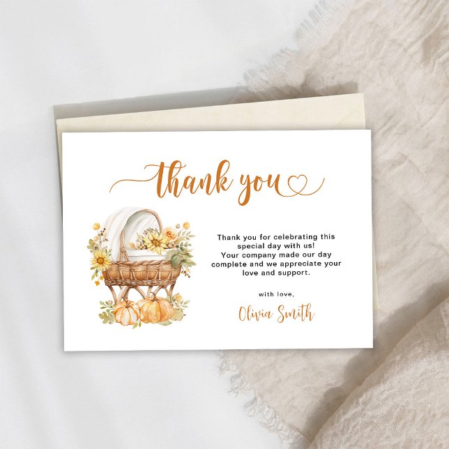 Autumn Little Pumpkin Tack Kort (Skapare uppladdad)