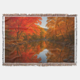 Autumn Lost Maples Throw Blanket - Fall Foliage  Filt