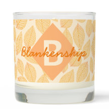 Autumn Löv Mönster Personmonogram Namn