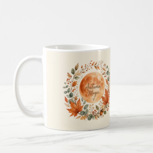 Autumn Magic Moon Botanical Coffee Mug Kaffemugg (Vänster)