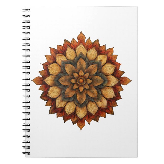 Autumn Mandala Blommigt - anteckningsbok (Framsidan)