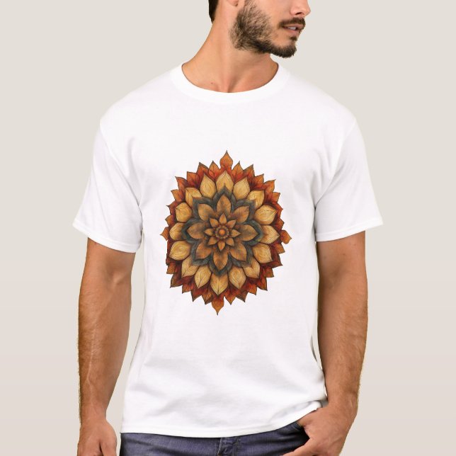 Autumn Mandala Blommigt T-Shirt (Framsida)