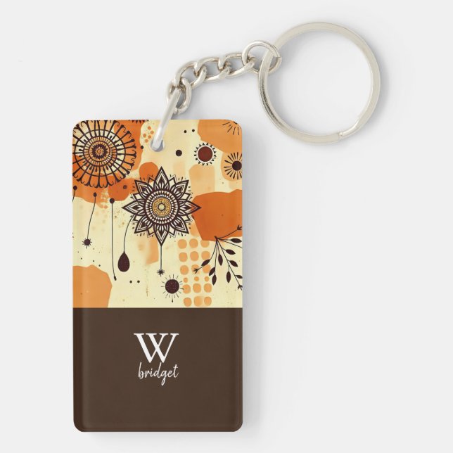 Autumn Mandala Boho Chic Blommigt Tones (Baksidan)