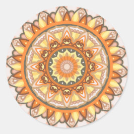 Autumn Mandala Runt Klistermärke