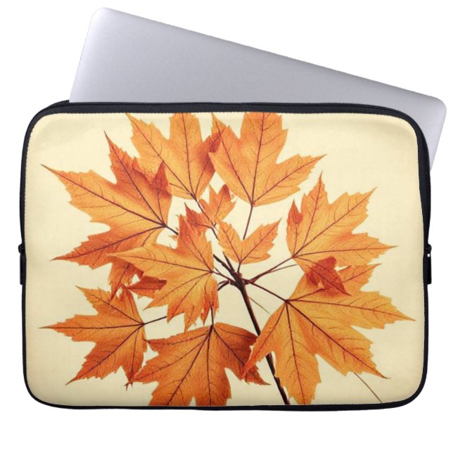 Autumn Maple Leaf Print: Fall Foliage Laptop Fodral (Framsidan)