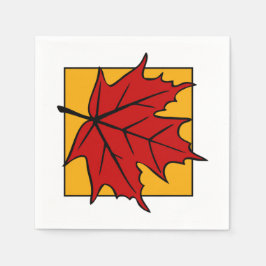 Autumn Maple Leaf Red Pappersservett