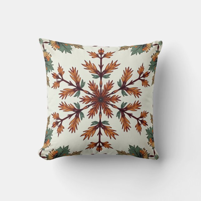 Autumn Maple Leaves Pillow Cushion Kudde (Framsida)