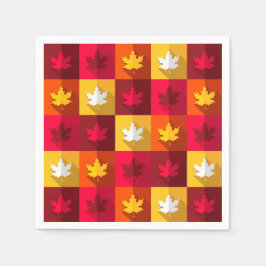 Autumn Maple Löv Bright Patchwork Pappersservett