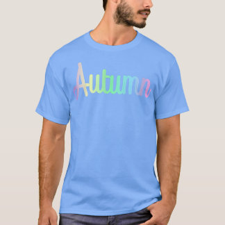 AUTUMN Minimalist Rainbow Plain tet Funny Novelty T Shirt