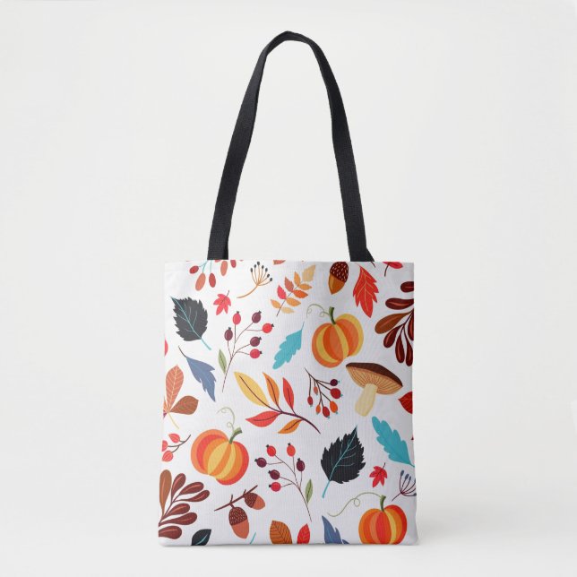Autumn Mönster Tote Bag Tygkasse (Framsida)