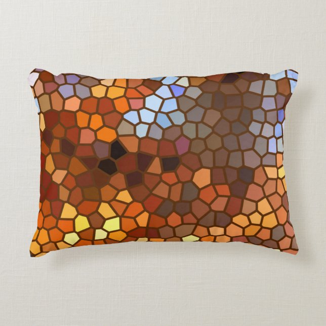 Autumn Mosaic Abstrakt accent Pillow Prydnadskudde (Framsidan)