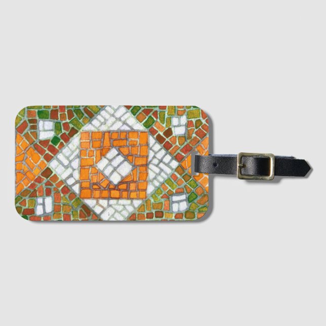 AUTUMN MOSAIC Luggage Tag Bagagebricka (Framsida horisontal)