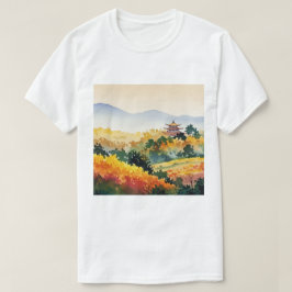 Autumn mountain landscape t shirt