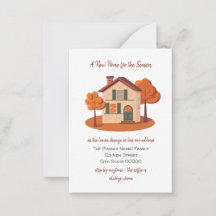 Autumn Moving Announcement Card