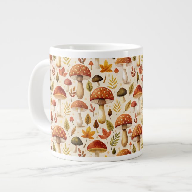 Autumn Mushrooms Jumbo Mugg (Framsida vänster)