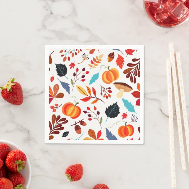 Autumn Napkins Mönster Pappersservett (Insitu)