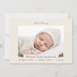 Autumn Oak Lämnar meddelande om elfenbensfoto Inbjudningar