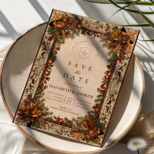 Autumn Oak Leaf Wedding Spara Datumet (Skapare uppladdad)