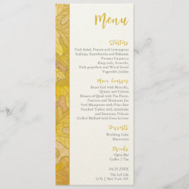 Autumn Oak Löv Bröllop Menu Meny