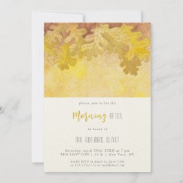 Autumn Oak Löv Morgon efter Inbjudningar