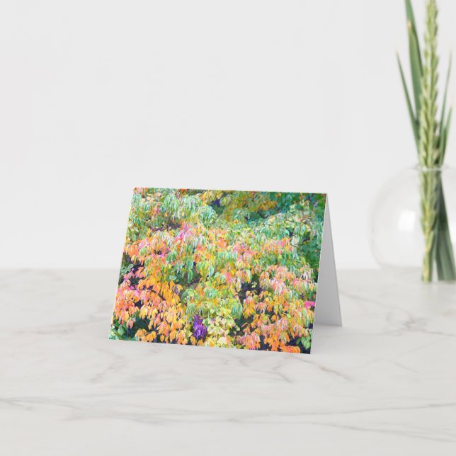 "AUTUMN PALETTE" (FOTOG) NOTECARD KORT (Framsida)