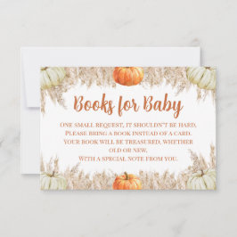 Autumn Pampas Grass Books for Baby Insert Tack Kort