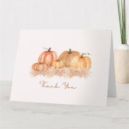 Autumn Pampas Grass Thank You Card | Neutral Boho Tack Kort