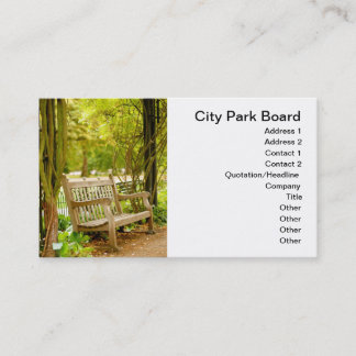 Autumn Park Bench Visitkort