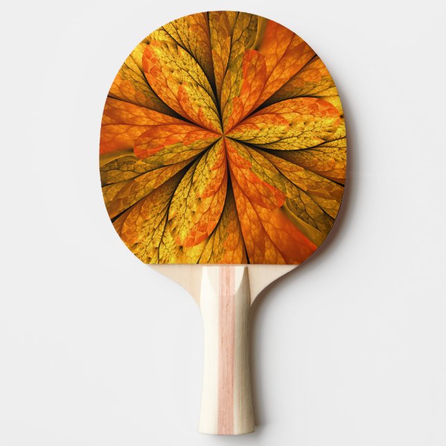 Autumn Plant, Modern Abstract Fractal Art Leaf Pingisracket (Framsidan)